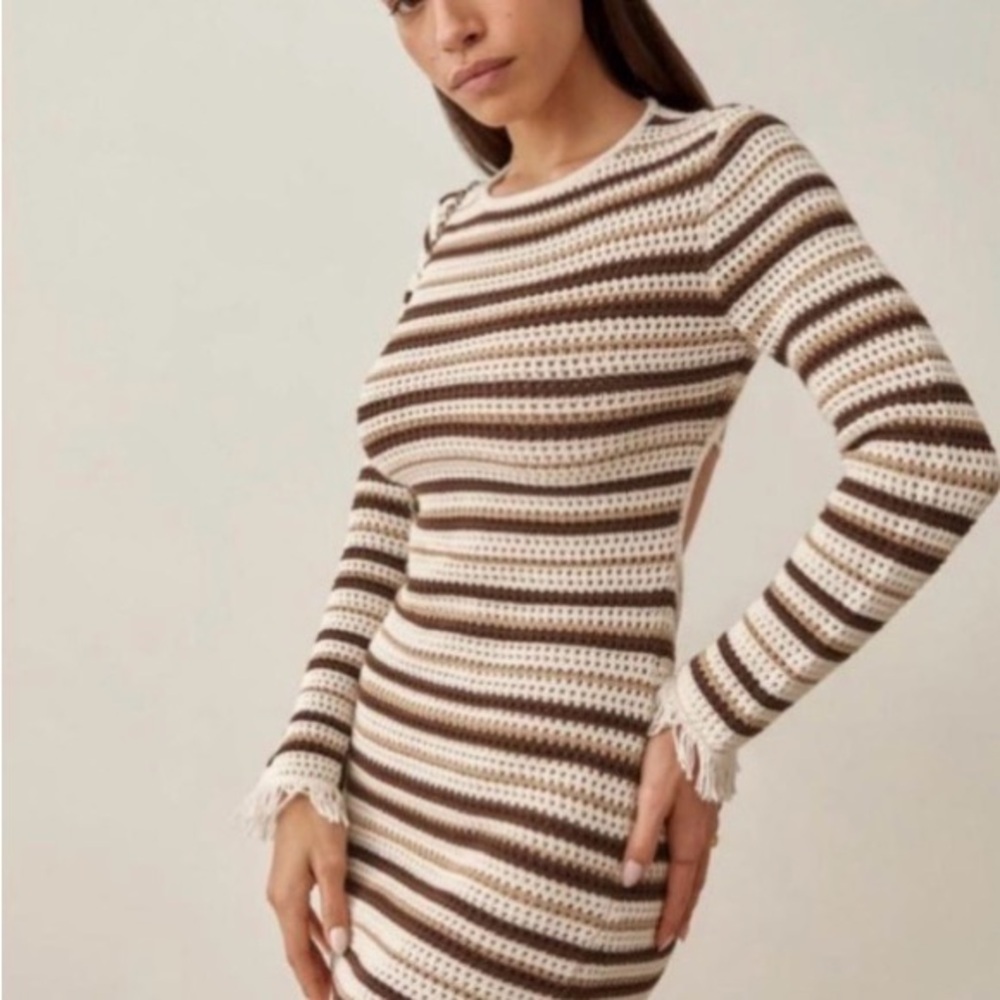 Reformation Pesca Open Knit dress